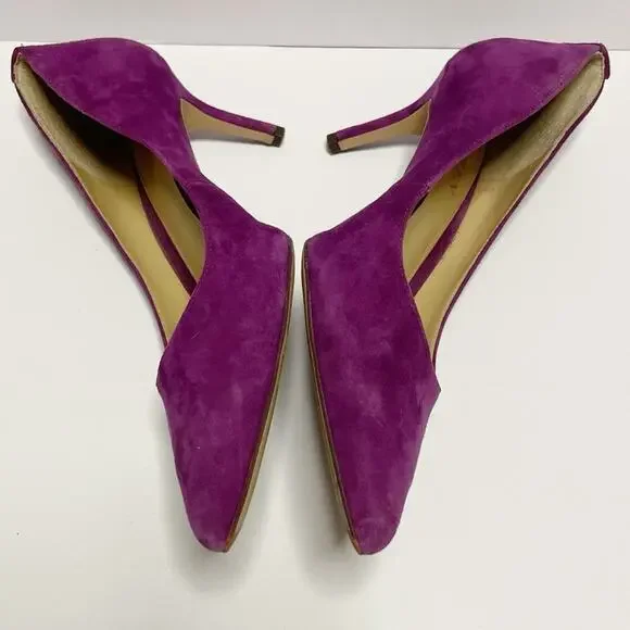 Lauren Ralph Lauren Fuchsia Suede Heel - Picture 2 of 6